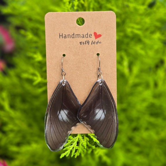 Ruby Patched Swallowtail Forewing Earrings