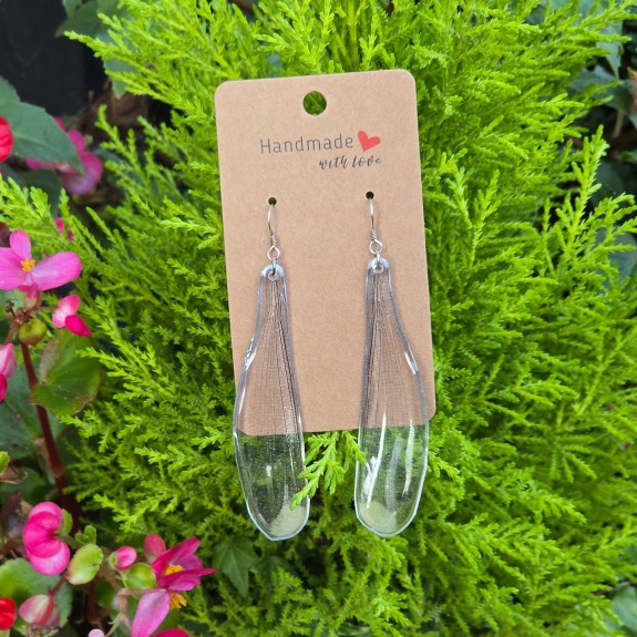 Golden tipped damselfly Forewings Earrings